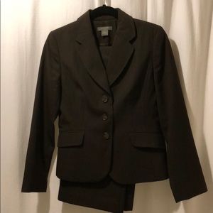 Pinstripe brown suit